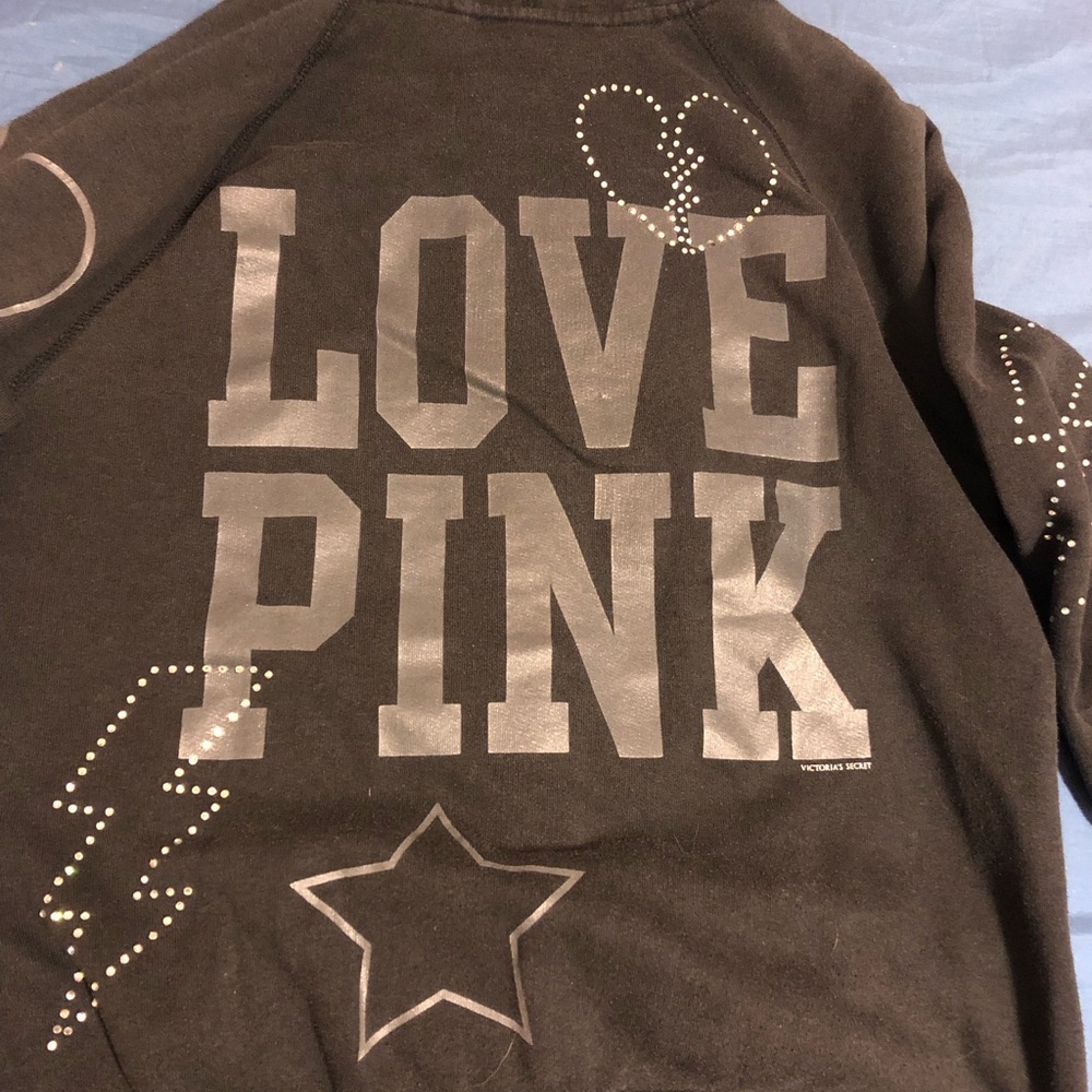 PINK sweatshirt with rhinestones